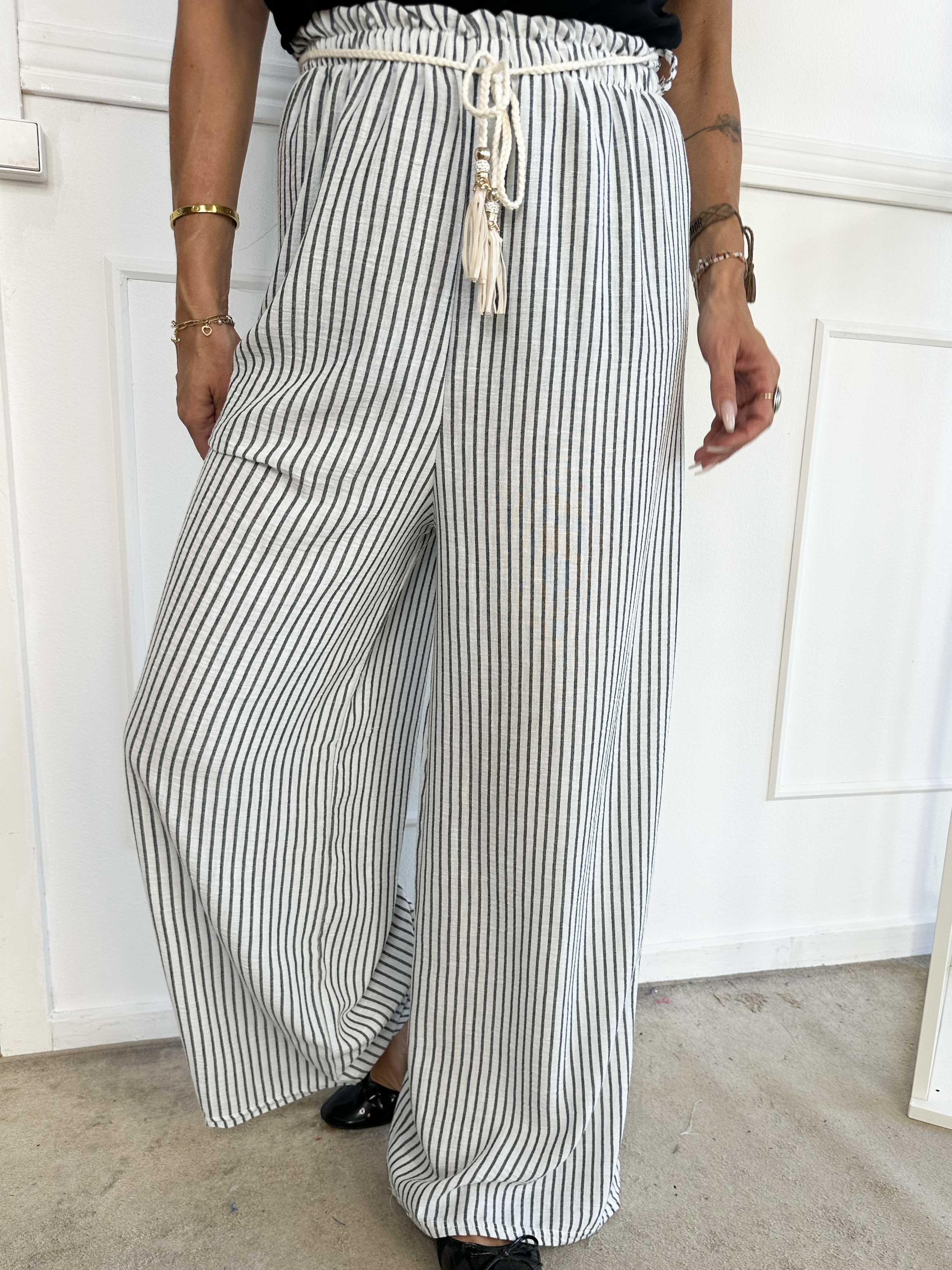 Malawi - Søde stribet bukser med elastikkant i livet